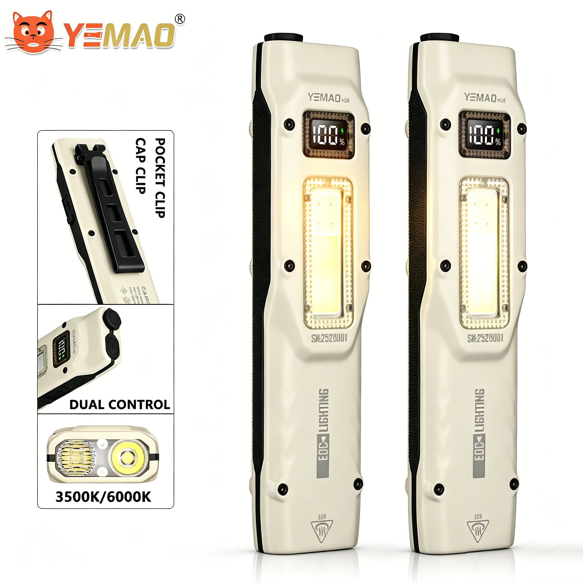Outdoor Lighting Electric - 880LM portátil YEMAO M28 Ultra-fino lanterna