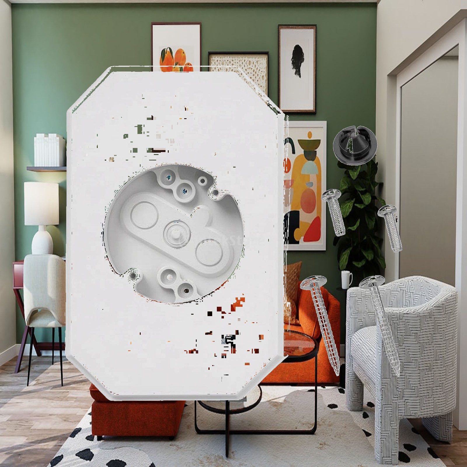 Outdoor Lighting Electrical Box - Bloco de montagem para luminária de