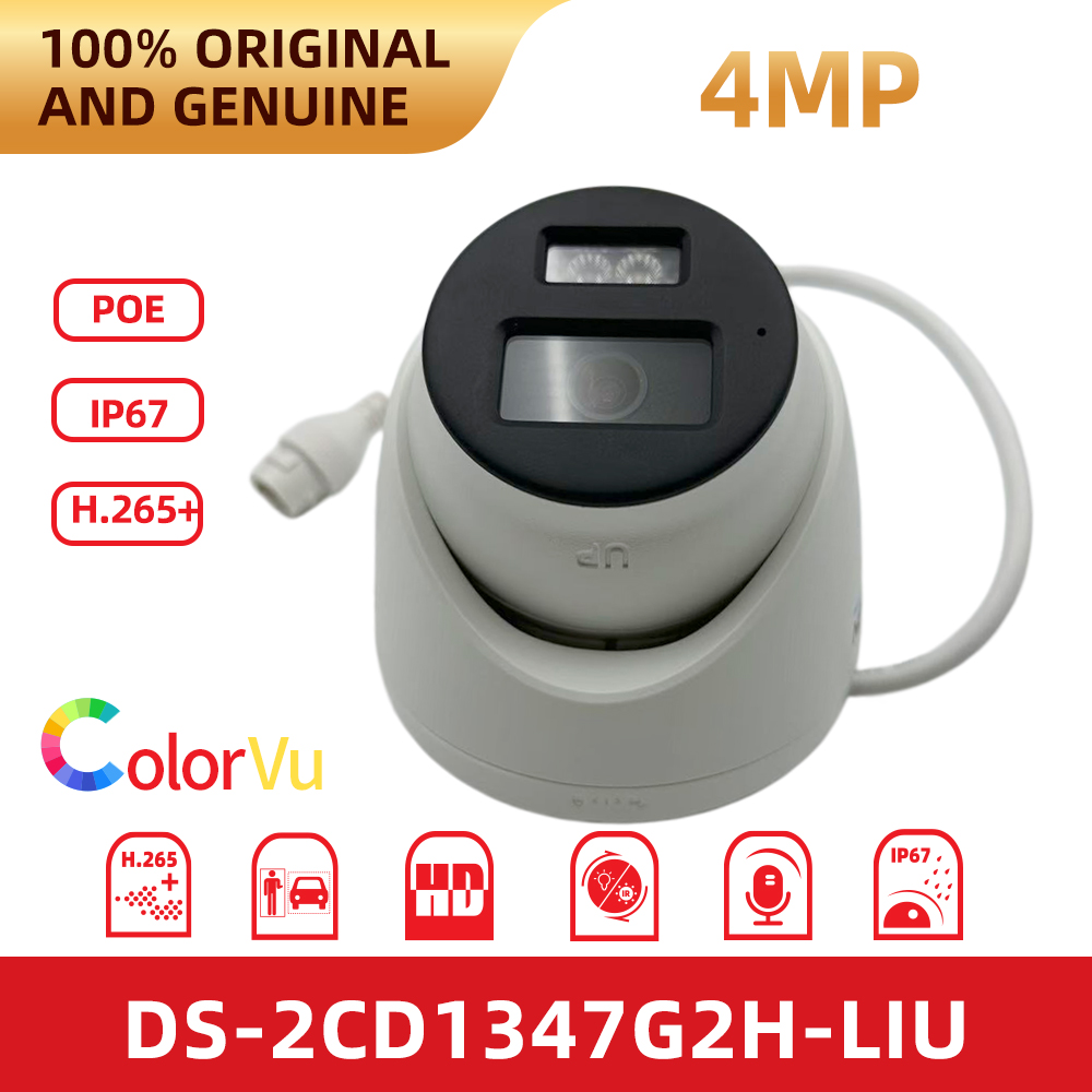 Outdoor Lighting No Electricity - Câmera IP Hikvision DS-2CD1347G2H-LIU 4MP ColorVu