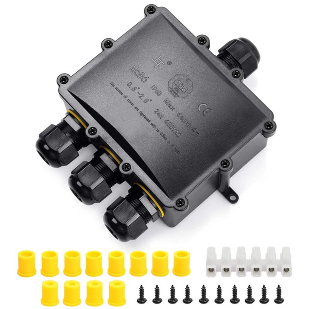 Outdoor Lighting Underground Wiring - 4way 1in3out ip68 à prova dip68