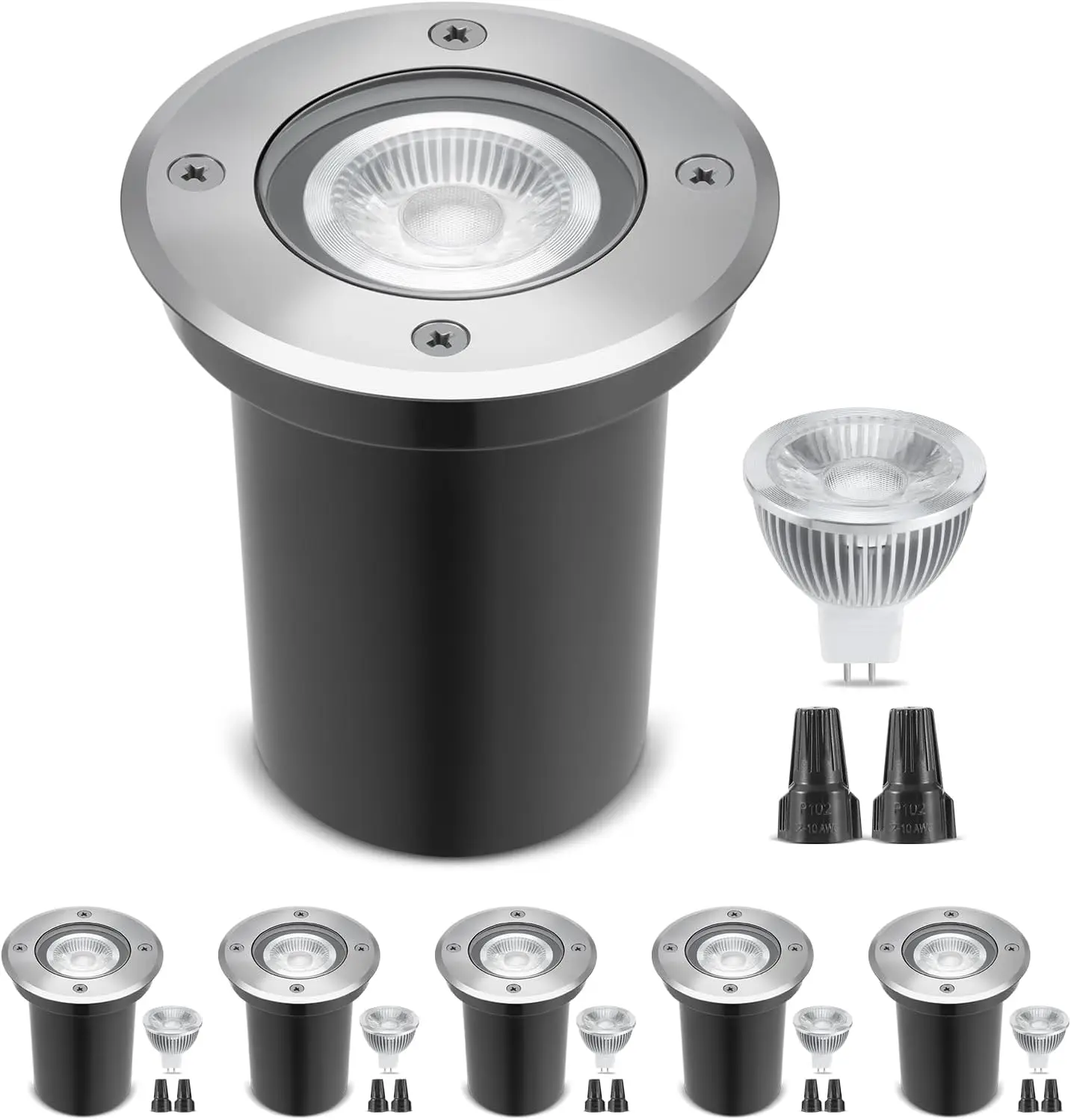 Outdoor Lighting Underground Wiring - Pacote com 6 Luzes LED de