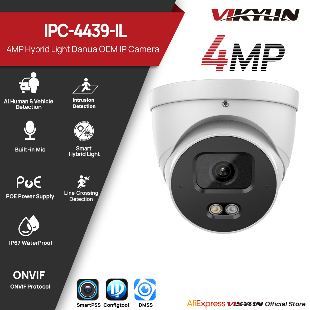Outdoor Lighting No Electricity - Câmera de Segurança IP VIKYLIN 4MP