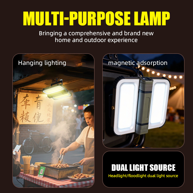 Outdoor Lighting Vendors - Lanterna de Camping Solar Recarregável com