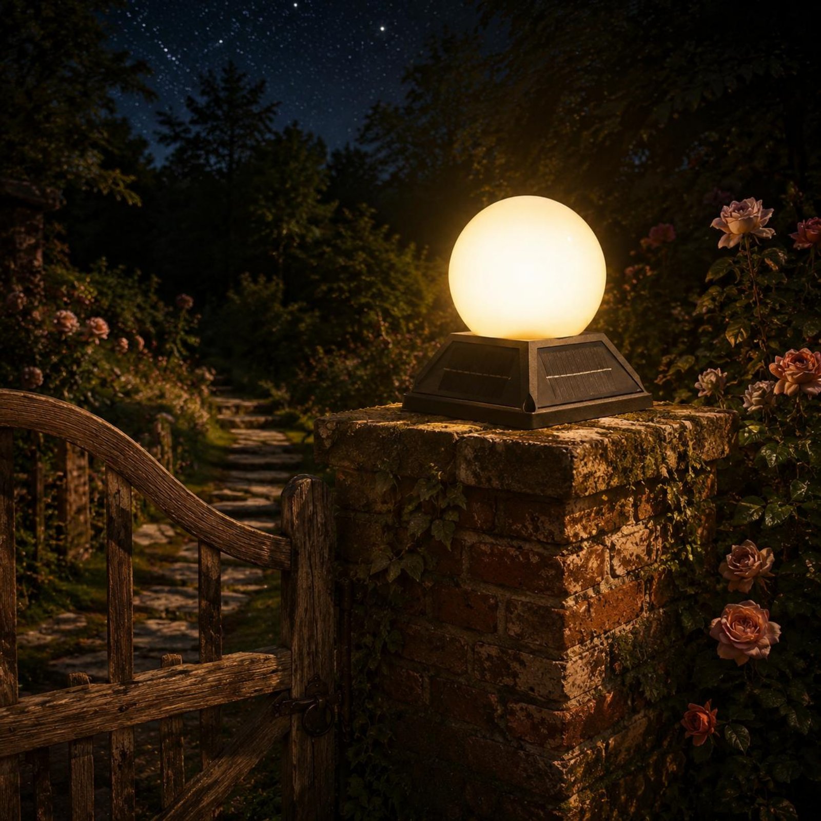 Outdoor Lighting Globes - Luz Solar para Poste com Controle