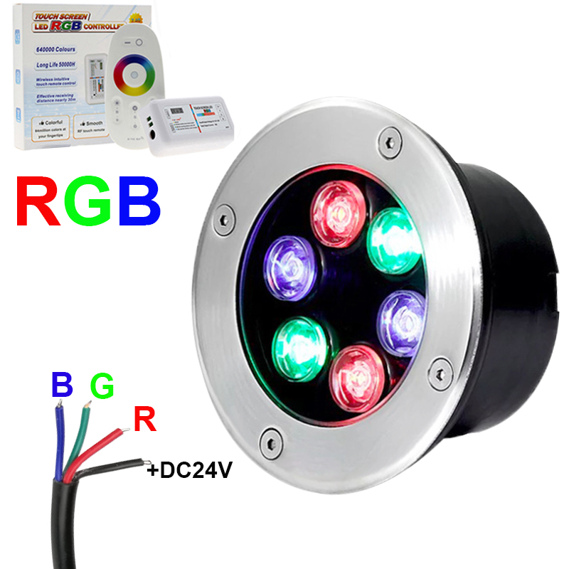 Outdoor Lighting Underground Wiring - 4 fios rgb led luz subterrânea