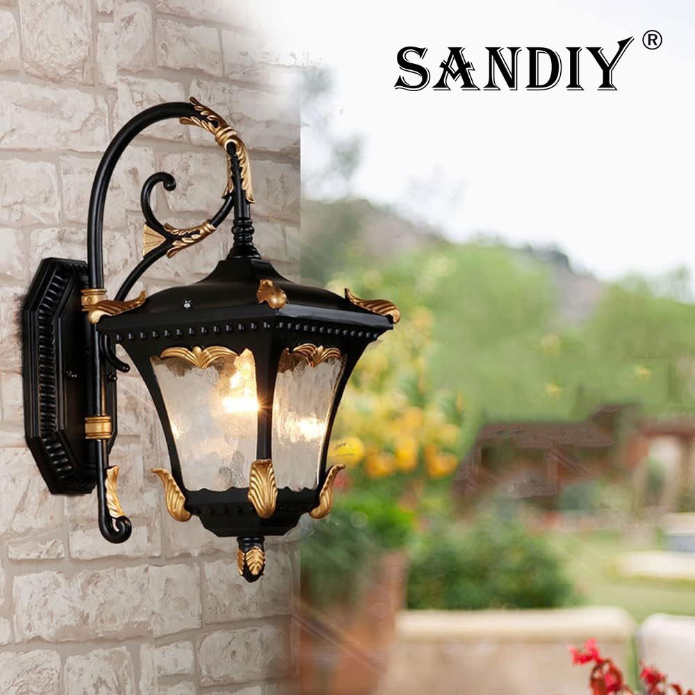 Outdoor Yard Lighting Fixtures - SANDIY Luminária de parede para exterior,