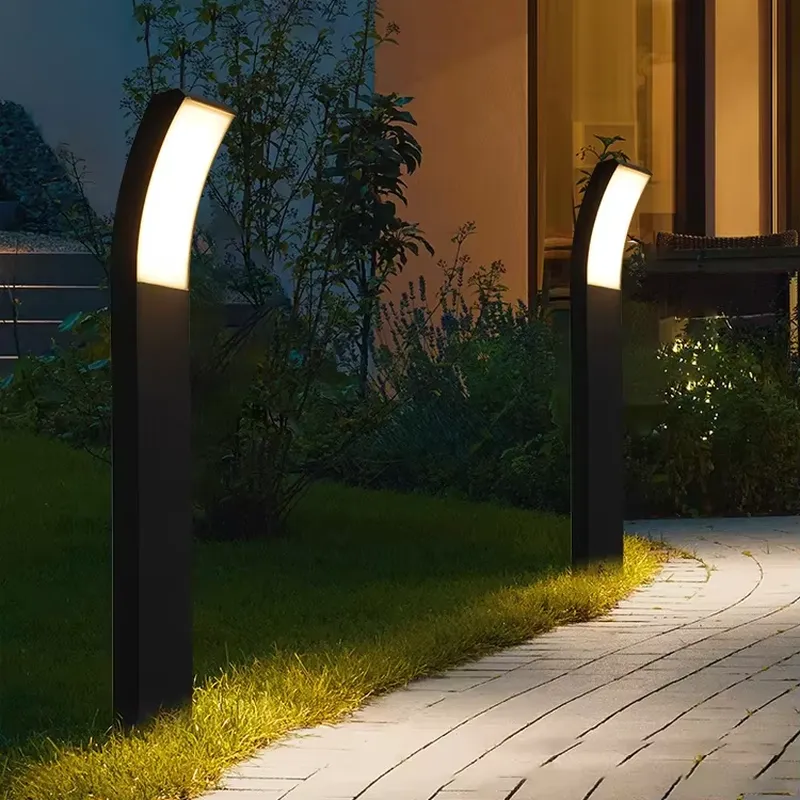 Outdoor Yard Lighting Fixtures - Luminária de Poste LED Moderna para