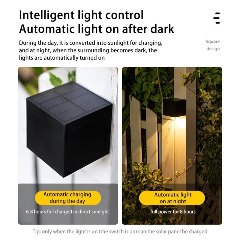 Outdoor Yard Lighting Fixtures - Lâmpada Solar LED de Parede para