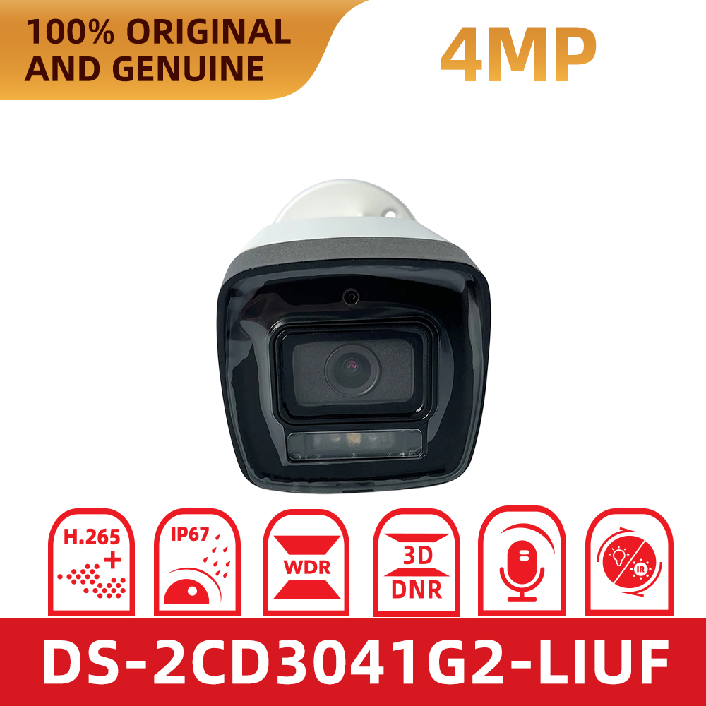Outdoor Lighting No Electricity - Câmera IP Bullet Hikvision Original DS-2CD3041G2-LIUF