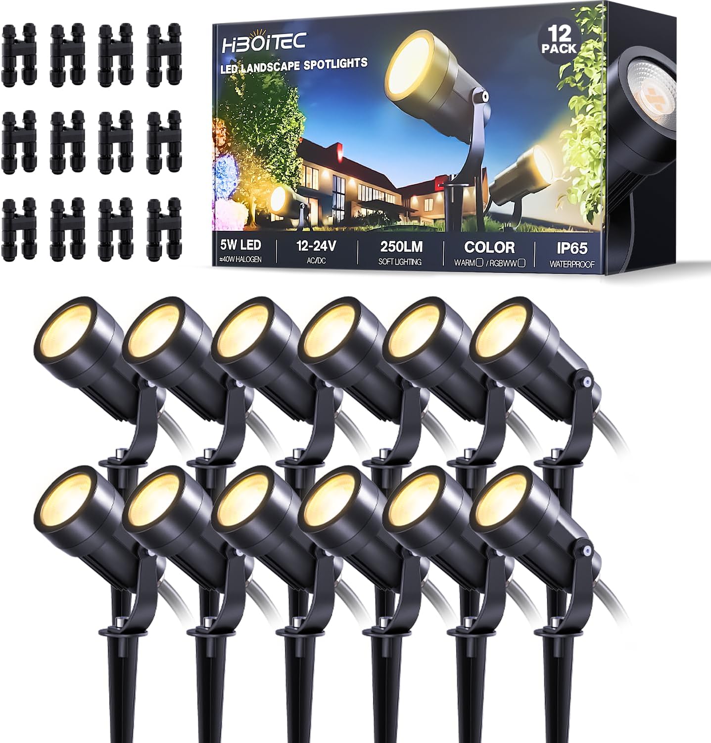 Outdoor Lighting Voltage - Conjunto de Doze Conectores Fastlock para