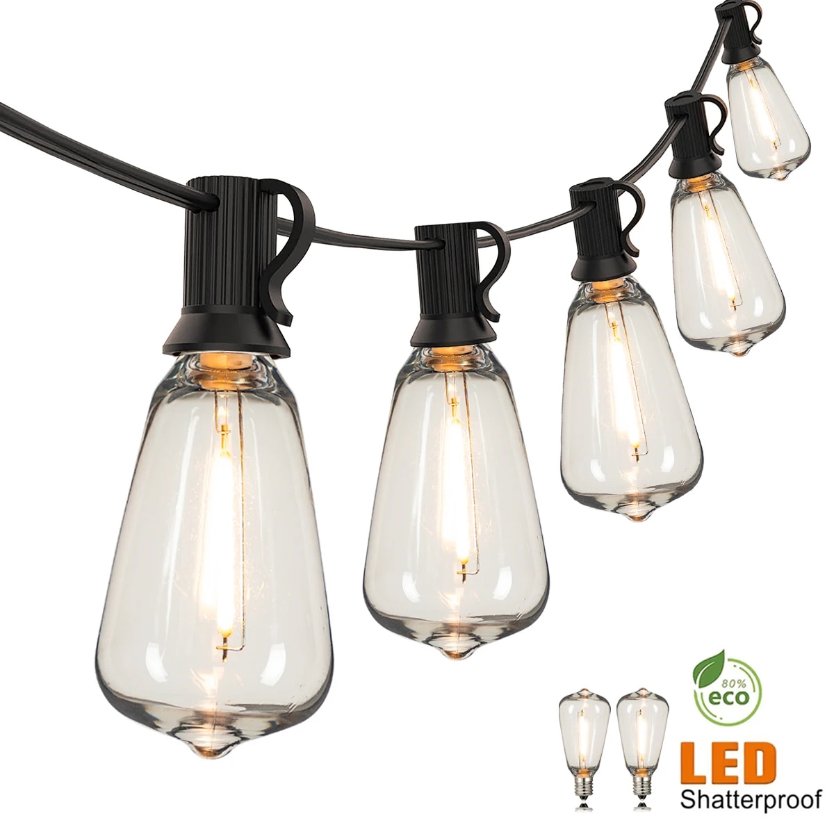 Outdoor Lighting For Gazebo - Luzes de Cordão ST38 110V com