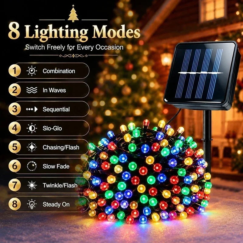 Luzes de fada solares, cordão  - Outdoor Lighting For Gazebo avaliação e preço
