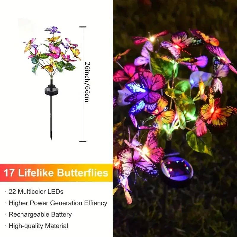 Solar led borboleta luzes do j - Outdoor Lighting For Gazebo avaliação e preço