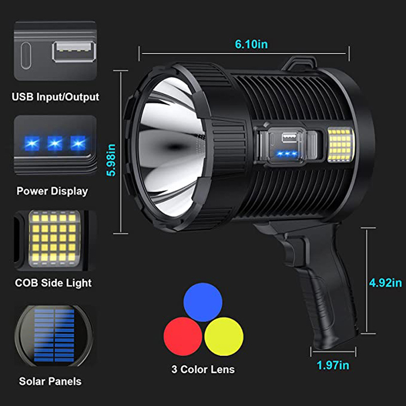 XHP90 Ultra Bright Led Lantern - Fire Torch Solar avaliação e preço
