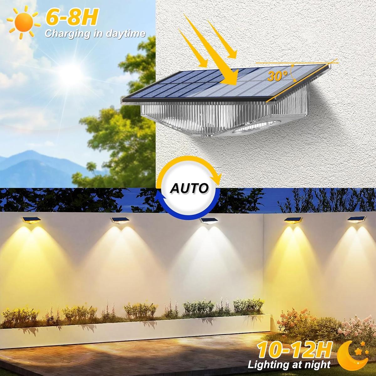 4 Luminárias Solares para Cerc - Outdoor Yard Lighting Fixtures avaliação e preço