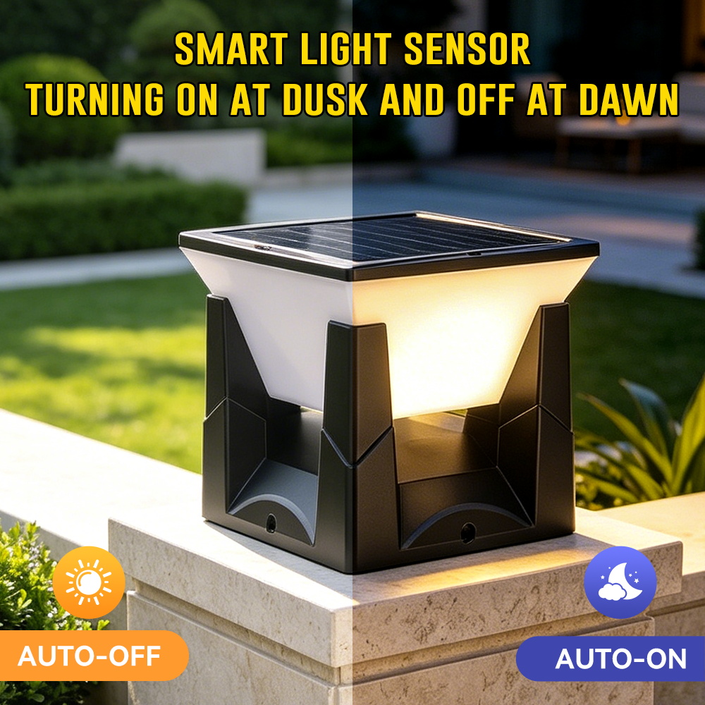 Luz Solar de Poste em 3 Cores, - Outdoor Yard Lighting Fixtures avaliação e preço