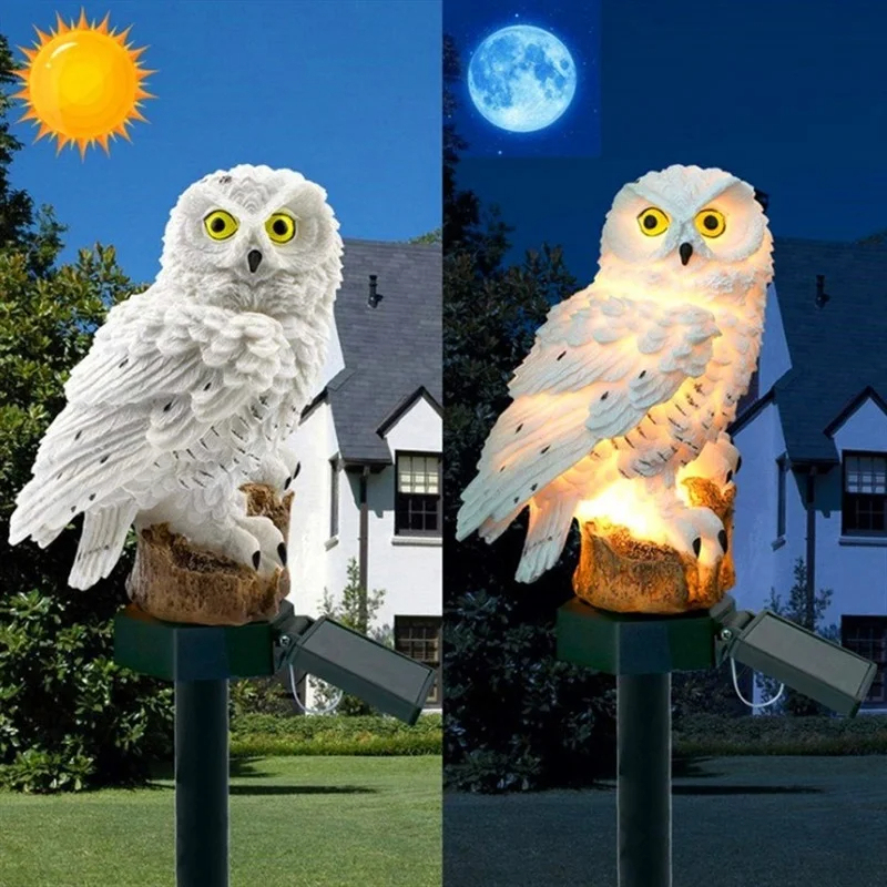 Estátua de Coruja Solar com Lu - Outdoor Lighting For Gazebo avaliação e preço