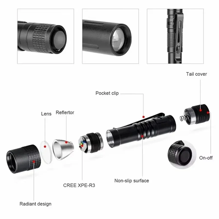 1-4 pçs mini portátil led cane - Outdoor Lighting Usa avaliação e preço