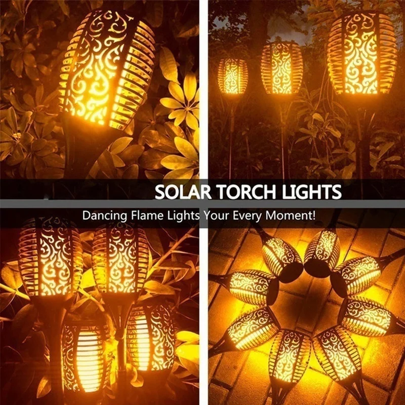 1/2/4/6/8/10 pçs chama solar l - Fire Torch Solar avaliação e preço