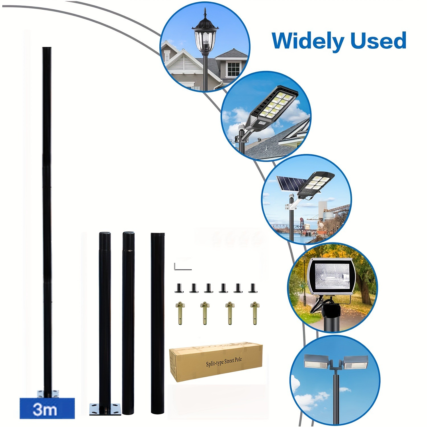 Poste de Luz Solar Externo Gal - Halo Outdoor Lighting avaliação e preço