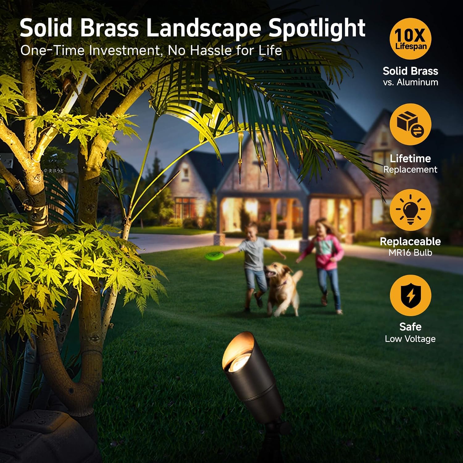 Iluminação de Paisagem em Latã - Outdoor Lighting Voltage avaliação e preço